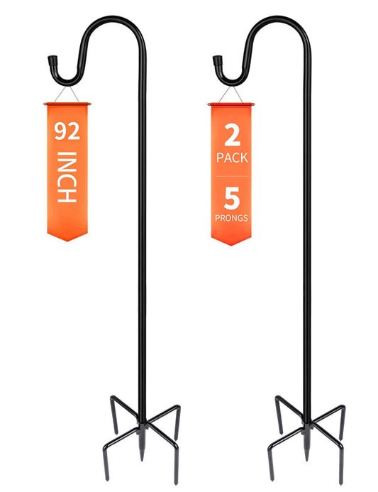 Ottsuls Shepherd-Hooks Adjustable for Bird-Feeder Lantern Plant-Hook Garden-Stake - Plant Stand Hanger for Outdoor Flower Basket, Bird Feeder Hanger Weddings Decor