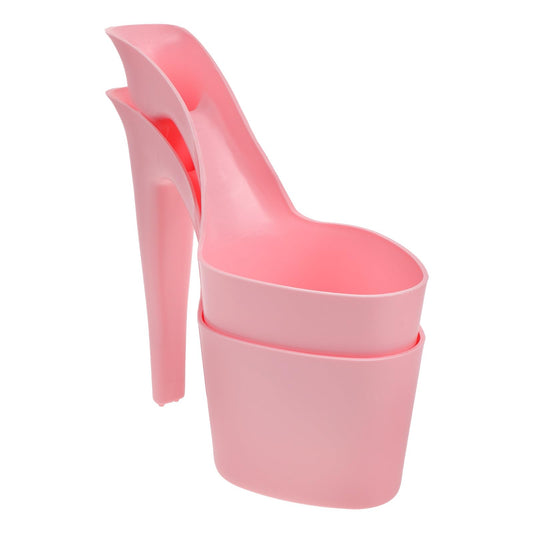 Totority High Heel Flower Pots 2pcs for Indoor Outdoor Use, Decorative Stylish Plant Holders for Home, Garden, Balcony – Durable Waterproof Plastic, Unique Artistic Design, for Plant