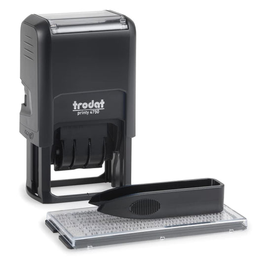 Trodat Printy Do It Yourself Self-Inking Message Dater,1.63 x 1, Blue/Red