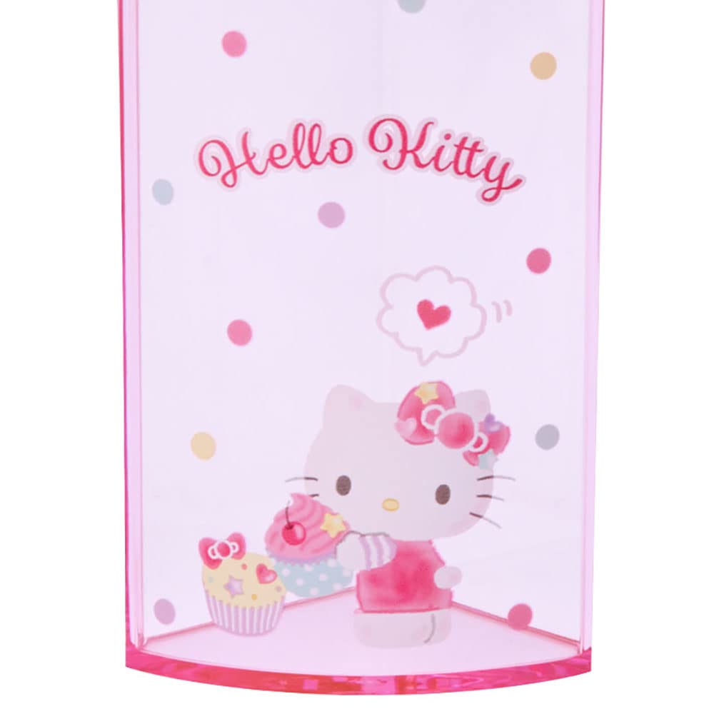 Sanrio 213110 Pink Plastic Hello Kitty Kitty Pen Stand 360 Degree Rotating Pen Stand Pen Holder Cosmetic Makeup Brush Tulle Pet Character