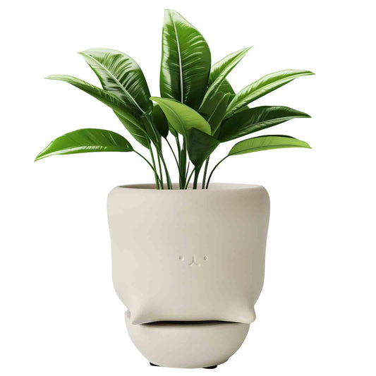 Riadyet Cute Cat Toilet Planter – Ceramic Succulent Pot with Drainage Hole, Funny Gift for Plant Lovers & Home Decor