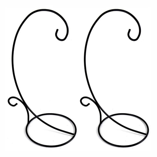 Metal Ornament Display Stand Set of 2 Tall Iron Lightweight Ornament Holder Stand for Hanging Globe Air Plant, Terrarium Plant, Witch Ball Stand for Bauble Home Party Wedding Craft Christmas Decor