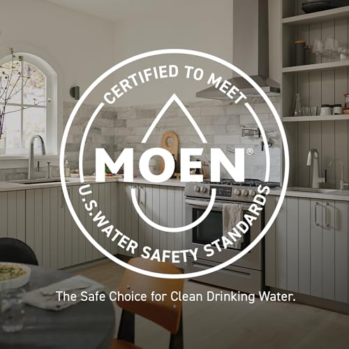 Moen Sleek Matte Black Pulldown Kitchen Faucet Featuring Pull Down Sprayer with Power Boost, High Arc Modern Kitchen Faucet, One-Handle Easy Installation, 7864BL