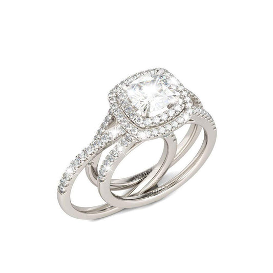 Jeulia Brilliant Classic Band Rings Sets for Women 925 Sterling Silver Fashion Ring Sets Wedding Engagement Anniversary Promise Ring Bridal Sets Jewelry (6.0(U.S))