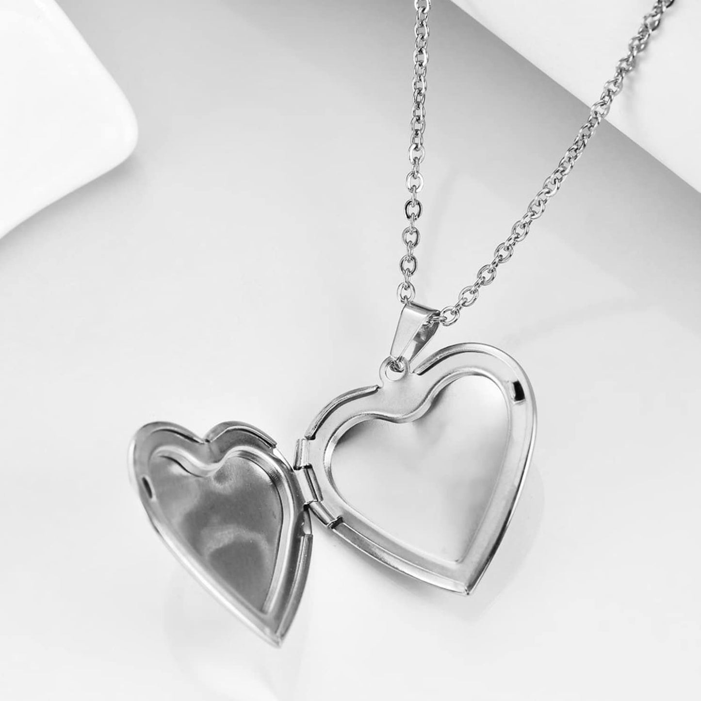 PHOCKSIN I Love You Sister Photo Lockets That Holds Pictures Birthday Gifts From Sister Silver Heart Locket Necklace for Best Friend