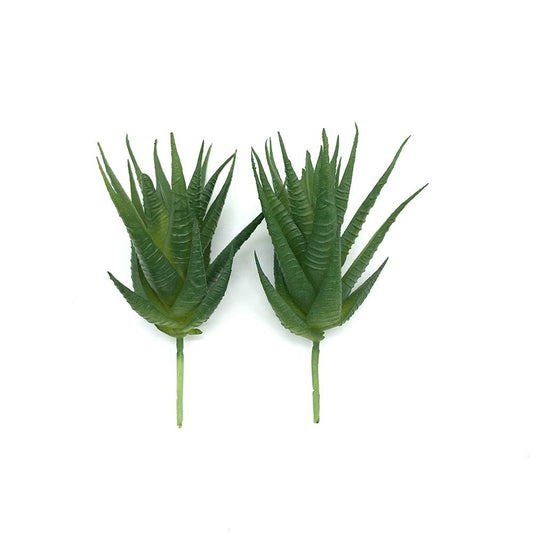 EBUYOM 2 PCS Mini Artificial Succulents Plants Unpotted Fake Succulent Bouquet Arrangements Faux Aloe Plants DIY for Garden Decor Home Decoration Greenery Set (Aloe)