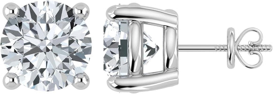 Shop QSE 1 Carat 950 Platinum Lab Grown Diamond Stud Earrings for Women Pushback IGI Certified Jewelry (E-F Color, VS1-VS2 Clarity)