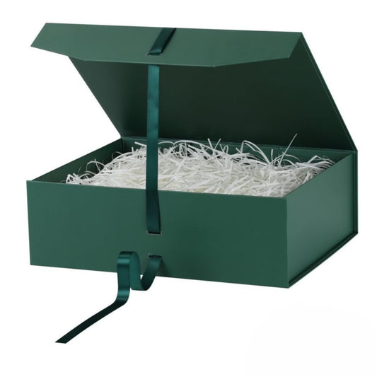 GoooodGift Extra Large Gift Box Green 1 Pack 16x13.5x5.3 inch Luxury Gift Box for Presents with Magnetic Closure Lid Collapsible,Birthday,Christmas,Wedding,Contains Shredded Paper Filler