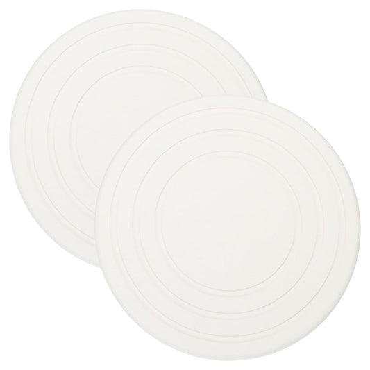 PATIKIL Diatomaceous Plant Saucers for Indoors 7inch, 2 Pack Quick Dry Plant Drip Trays for Pots Absorbent Plant Water Catcher Tray for Indoor Outdoor House Garden Plant, White
