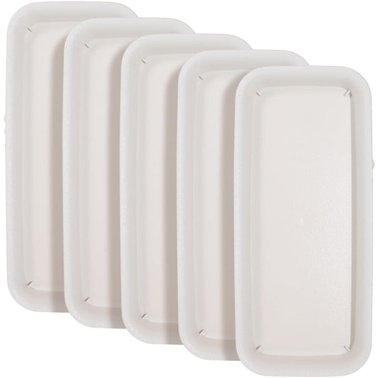 Sewroro 5pcs Plastic Plant Saucers Tray, Rectangular Flower Pots Planter Tray for Windowsill, Water Saving and Breathable Design