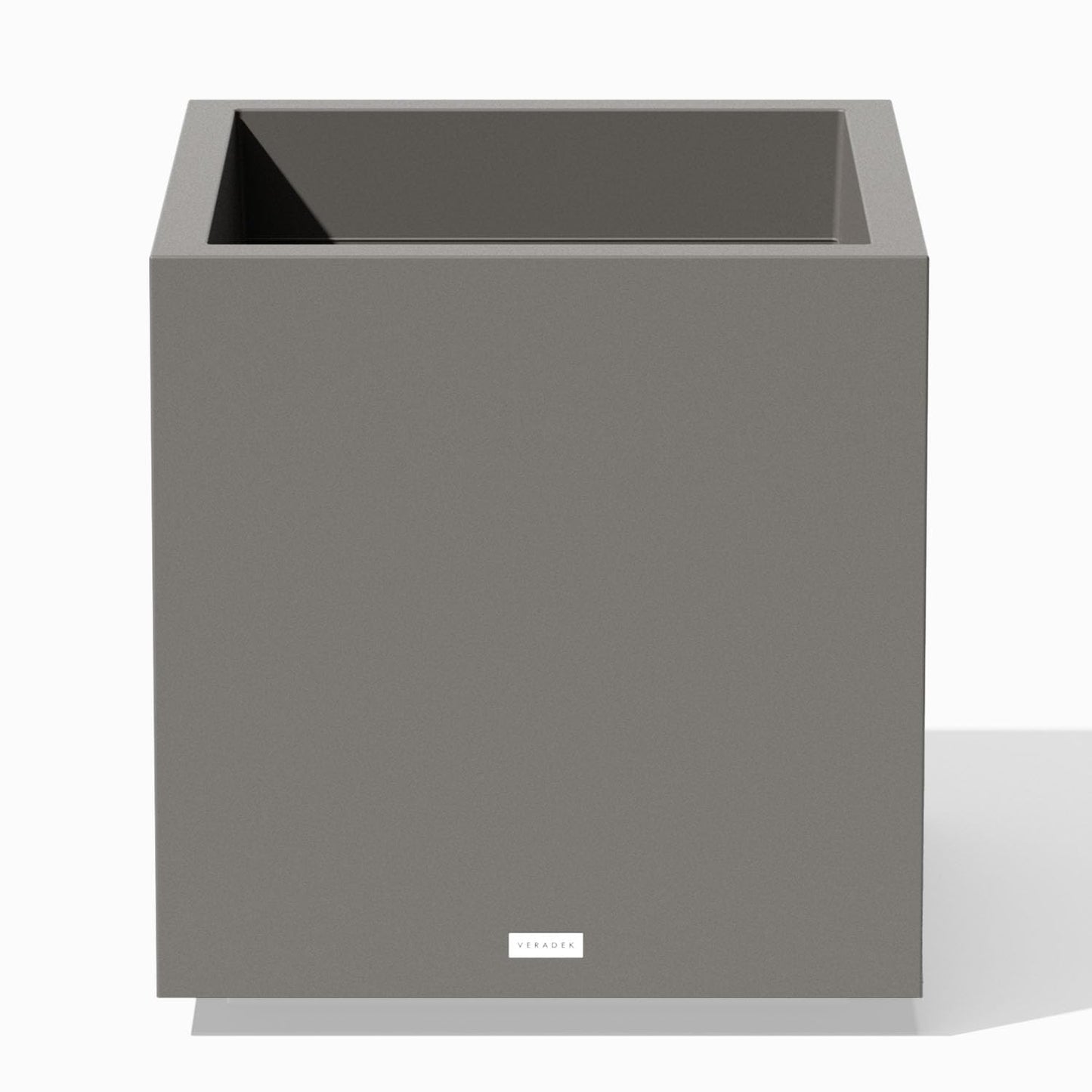 Veradek Block Series Cube Plastic Planter - Large Square Planter for Indoor or Outdoor Patio/Garden | Durable All-Weather Use with Drainage Holes | Modern Décor for Tall Plants, Trees, Flowers