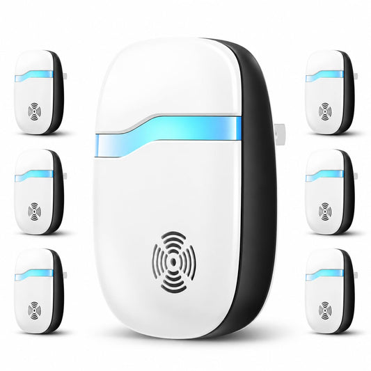 (2026 Upgraded) Ultrasonic Rodent & Pest Indoor Repeller - Stronger Driving Force, Repellent for Mouse, Rats, Roaches, Spiders, Bugs, Ants, Quiet for Home, Plug-in Control Device (6 Pack)