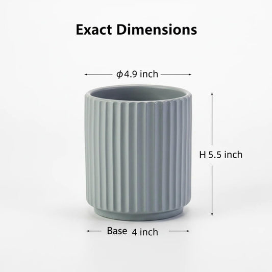 Flowers and Succulent Plant Pots, Ceramic flower Pots and Drainage Hole, Bonsai Planter Large Flower Pots for Indoor Outdoor Use for Home Office Garden Decoration,Plants not included (Blue)