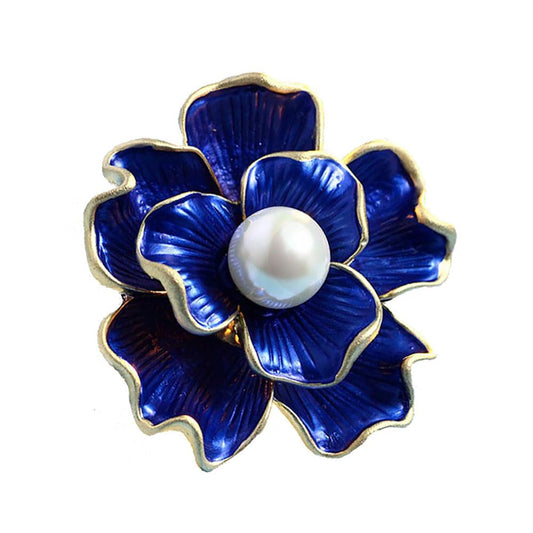 Yellow Flower White Pearl Brooch,Gold Autumn Flower Pins,Vintage Fall Flower Gift for Mother Wife Teachers Professor,Wedding Bridal Bouquet Party Daily Accessory (yellow maple leaf)