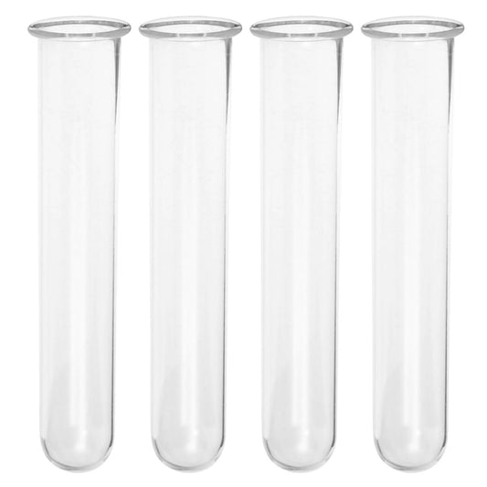 HEANUJJ 4pcs Glass Hydroponic Flower Tubes Test Tube Vase 2.5x3x18cm Propagating for Plants Desktop Propagation Station Terrarium Plant Decor