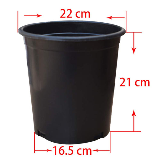 labworkauto Nursery Pot 1 Gallon 1 Gal 2 Gal 3 Gal 5 Gal 7 Gal 10 Gal 15 Gal Nursery Container Injection Molded Pot Fit for Plants Soil Growers or Hydroponics (10,2 Gallon)