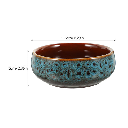 Vaguelly Hydroponic Plant Pot Ceramic Water Lily Narcissus Planter Large Deep Round Bowl for Indoor Balcony Garden