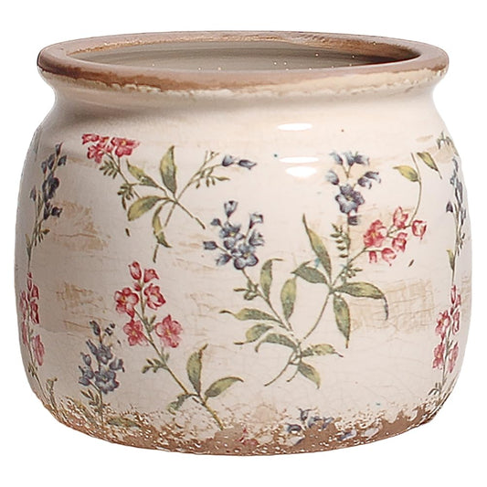 Xiaan Jiaju Flower Pots, Vintage Ceramic Planters for Indoor Plants, 6.29'' Plant Pots with Drainage, French Country Lavender Vase & Planters, Antique Home Room Decor, Gardening & Housewarming Gifts