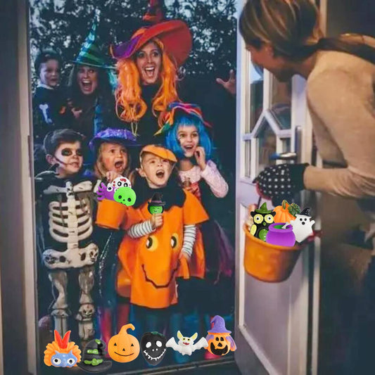 36Pcs Halloween Kawaii Squishies Treasure Box Mini Mochi Squishy Squeeze Toys Stress Reliever Anxiety Packs for Kids Halloween Party Favors (Halloween)