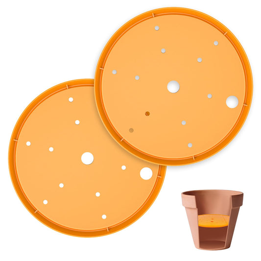 Lettry 2Pcs Planter Inserts for Large Pots, 10" Round Plastic Planter Insert with Drainage Holes for Place Inside Planters to Use Less Potting Soil for Tall Flower Pots Plant Containers (10inch)