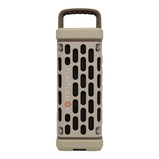 Turtlebox Ranger: Loud! Outdoor Portable Bluetooth 5.4 Speaker | Rugged, Waterproof, Ultra-Portable | Plays to 105db, Deep Bass, Shockproof, Unlimited Pairing for Full Stereo Experience, Tan