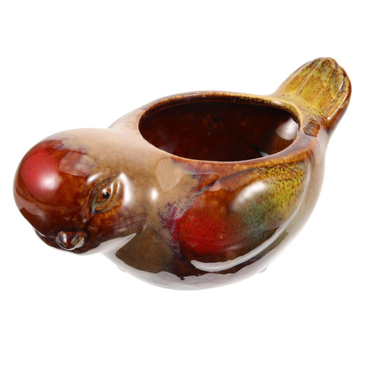 BESPORTBLE Succulent Bird Shaped Ceramic Planter Pot for Indoor and Outdoor Plants Adorable Flowerpot for Cacti and Bonsai for Home Decor and Gardening
