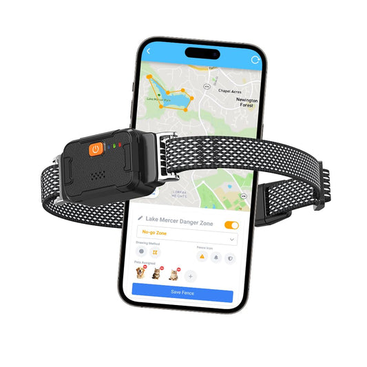 Tilatumo GPS Dog Collar Fence System: Real-Time GPS Tracking, Health Monitoring, Virtual Fence, IPx7 Waterproof Design for Dogs and Multi-Pets [1-Year Free Subscription, $10/Year for Future]