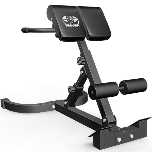 Houbos Hyper Back Extension Roman Chair - Back Extension Bench Machine for Glute, Hamstring and Lower Back, Multi-Functional Bench for Full All-in-One Body Workout, Foldable for Home Gym Fitness