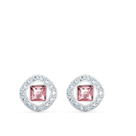 Swarovski Una Angelic Stud Earrings, with Pink and Clear Crystals and Rhodium Plated Setting, an Amazon Exclusive