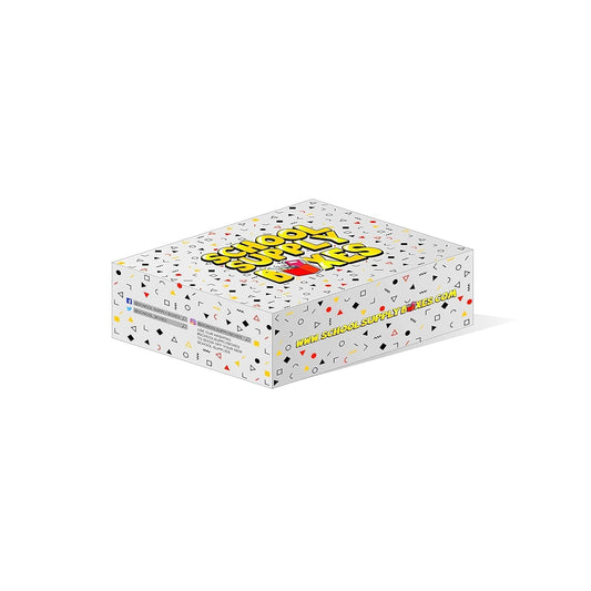 School Supply Boxes | Elementary School Bundle (1 Box) | Back to School Essentials Kit for Students & Teachers | Includes Wide-Ruled Paper Products, Crayons, Markers, Colored Pencils, & More