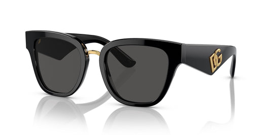 Dolce & Gabbana DG4437-501/87 Sunglasses BLACK w/DARK GREY 51mm