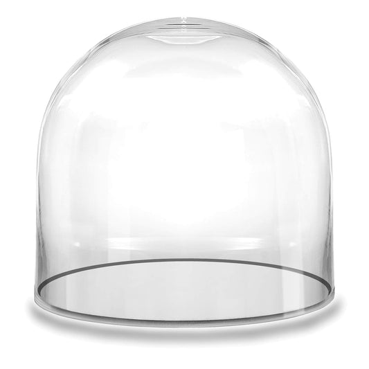 CYS EXCEL Glass Cloche Dome (H:10" D:9.75") | Multiple Sizes Decorative Showcase Display for Antique Collectibles | Bell Jar Terrarium & Dessert Cover