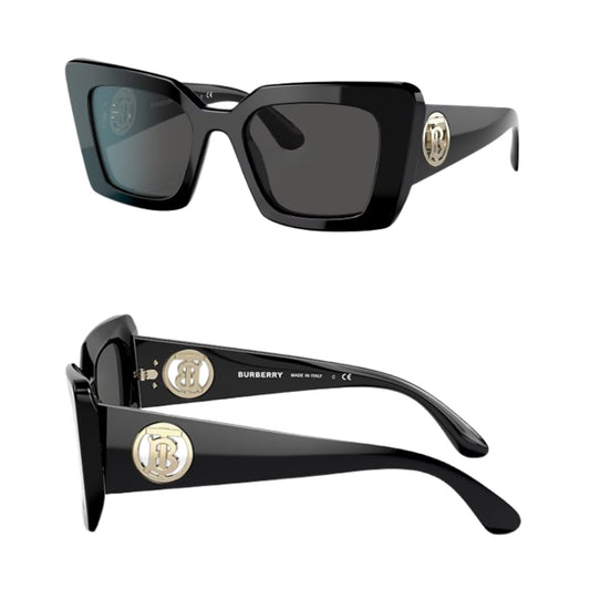 BURBERRY DAISY BE4344 Square Shape Acetate Sunglasses with Luxury Eyewear Kit