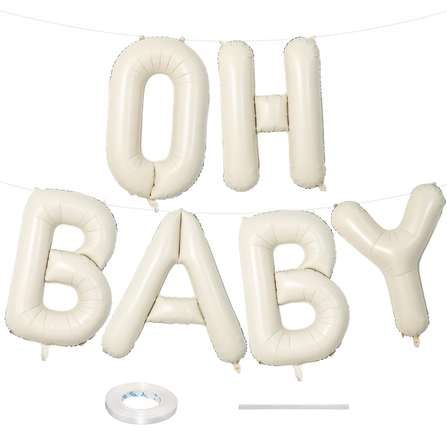 40 Inch Beige HOME Balloon for Housewarming Party Decorations, Large Cream New Home Welcome Balloon Letter Banner, Ivory White Sand Home Balloon Sign for House Warming Homecoming Party Decor Supplies