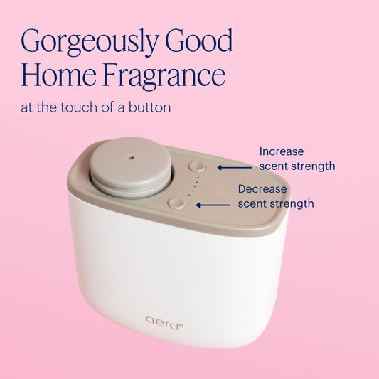 AERA Mini Waterless Plug-in Essential Oil Diffuser for Rooms 100–400 Sq Ft – Smart Aromatherapy Machine with App & Alexa Control – (Fits 12.5 mL Capsules – Sold Seperately) – White