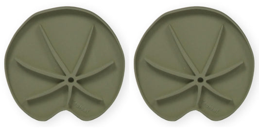 Treleaf Lili Sausr™ – 6" Lily Pad Shaped Plant Saucer & Drip Tray (Set of 2) – Decorative Humidity Tray & Spill Catcher for Indoor Houseplants – 3D Printed Eco-Friendly Design - Green
