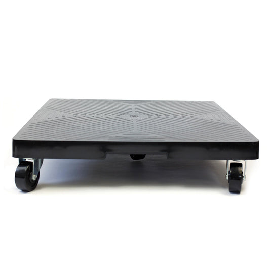 16” Square Rolling Plant Caddy, Heavy Duty Plant Stand with Wheels, Indoor Outdoor Planter Base for Pots, Patio, Deck, Black, Supports 500 lbs