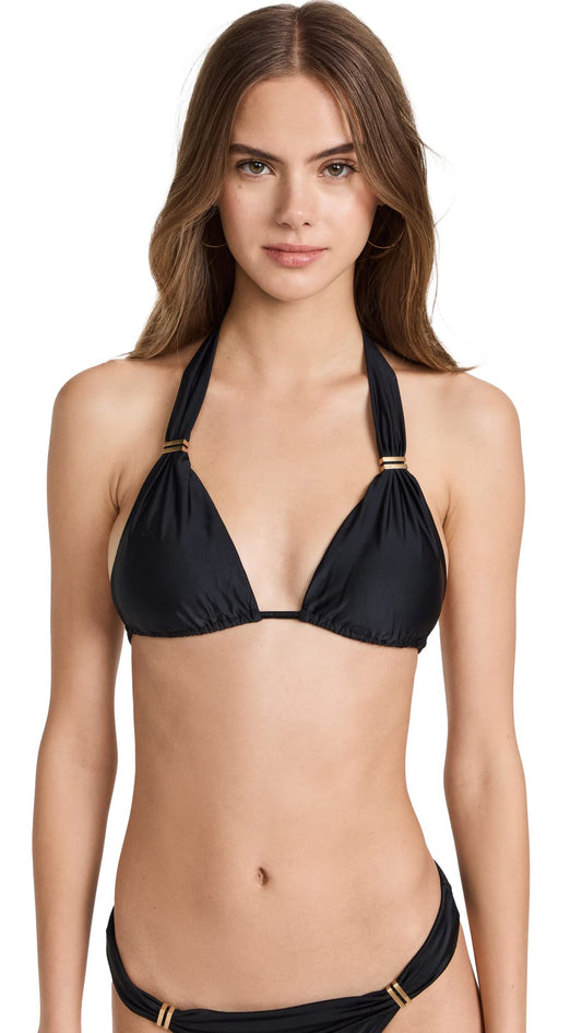 ViX Paula Hermanny Women's Bia Bikini Top, Black, M