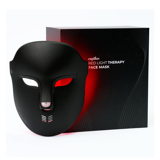 Capillus Red Light Therapy Mask LED Face Mask Light Therapy 4 in 1 Infrared Blue & Pink Red Light Mask Face Therapy Device Black
