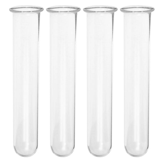 FUNOMOCYA 4pcs Clear Test Tubes for Cutting Plant Glass Propagation Tubes for Hydroponic Plants, Flowers, Home Office Wall Decor