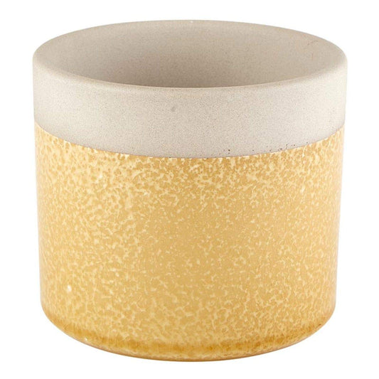 Creative Brands 47th & Main Modern Ceramic Planter/Pot, 4.25" Diameter, Yellow