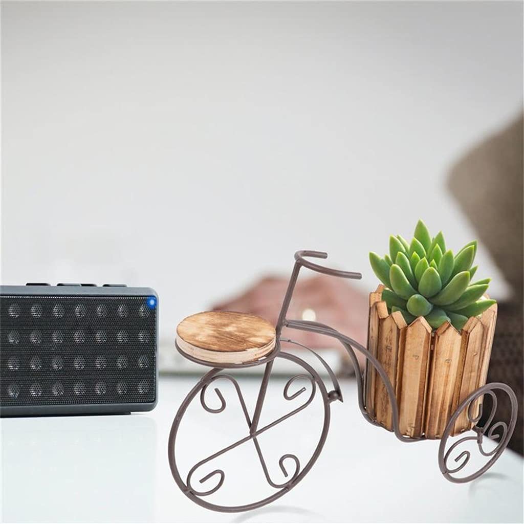 WZWTYSM flower standWrought Iron Plant Stand Rustic Style Flower Pot Cart Holder Flower Basket