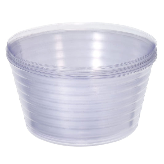 MECCANIXITY Plant Pot Saucer 6.7 Inch Plastic Round Deepened Flower Drip Tray for Indoor Outdoor, Clear Pack of 10