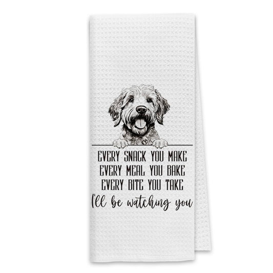 Dibor Goldendoodle Kitchen Towels, Goldendoodle Gifts Dish Towels, Funny Dog Every Meal You Make Cloth Hand Towels Tea Towels for Bathroom Kitchen, Gifts for Dog Lovers, 16x24 Inches