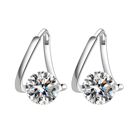Halolux Lymphatic Germanium Earrings for Women, 2 Pairs Dainty CZ Zircon Acupressure Earrings for Lymphvity Drainage Support Hypoallergenic Ear Jewelry Gift (Silver1)