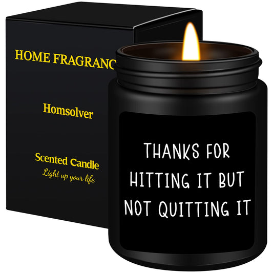 Homsolver Romantic Valentine Gifts for Men, Wedding Anniversary Christmas Valentines Day Gift for Him Boyfriend Husband-Thanks for Hitting It But Not Quitting It-Sandalwood Scented