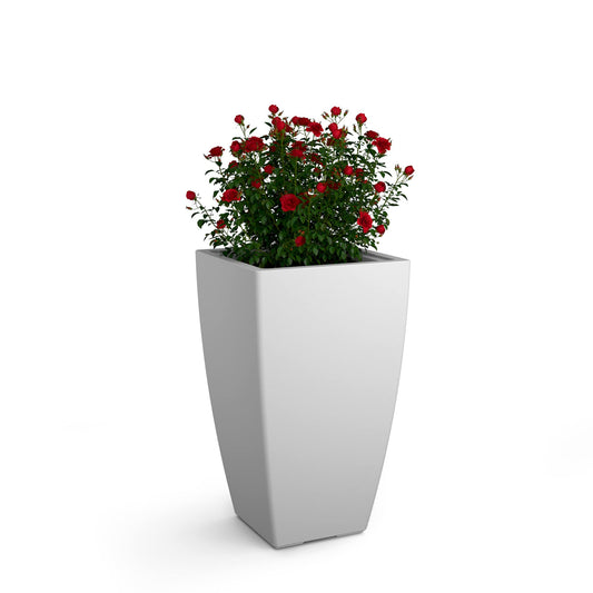Mayne Kobi 26-Inch Tall Planter – Self-Watering, Weather-Resistant Planter for Flowers – Durable Indoor/Outdoor Design for Patio, Porch, or Entryway