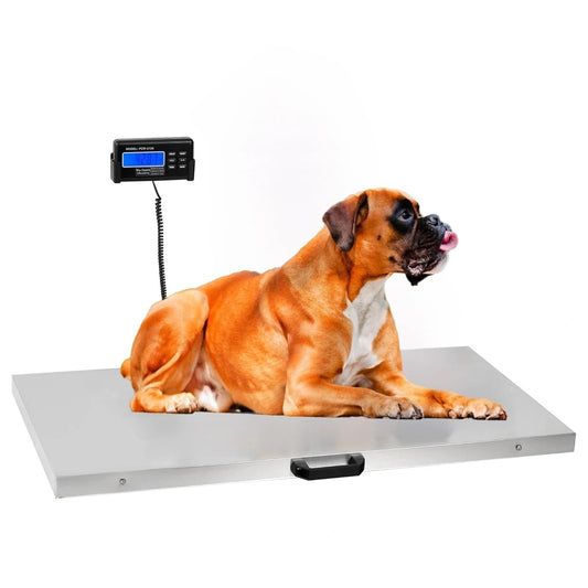1100Lbs / 0.2Lbs Livestock Scale, Large Digital Pet Dog Scale, for Veterinary with 40.6x20.5in Stainless Steel Platform, Heavy Duty Industrial Shipping Scale for Large Breed Animal Farm
