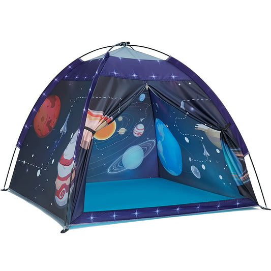 Mnagant Space World Play Tent-Kids Galaxy Dome Playhouse for Boys and Girls Imaginative Play Popup Tent for Kids Indoor/Outdoor Fun,Perfect Kid’s Gift- 47" x 47" x 43"