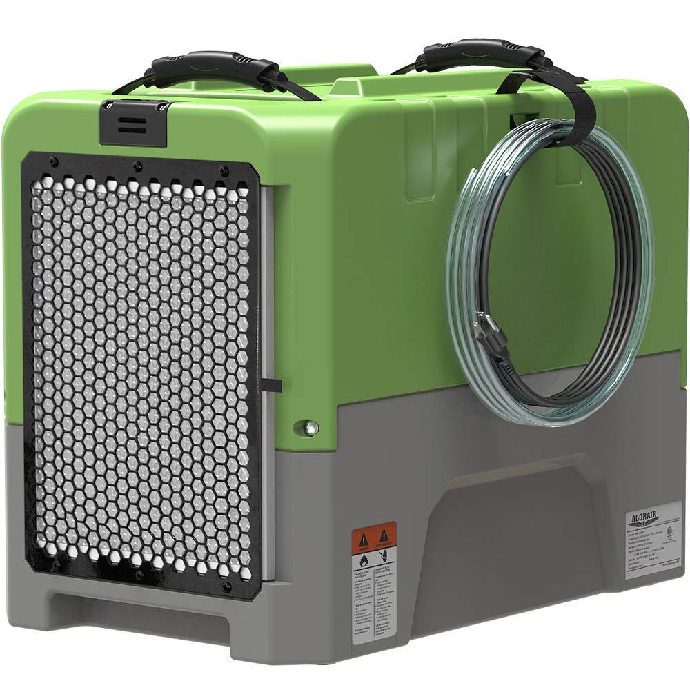ALORAIR 180PPD LGR Commercial Dehumidifier with Pump for Basement Warehouse & Job Sites, Large Space Crawl Space Dehumidifier for Efficient Water Damage Restoration,5 Years Limited Warranty, Green